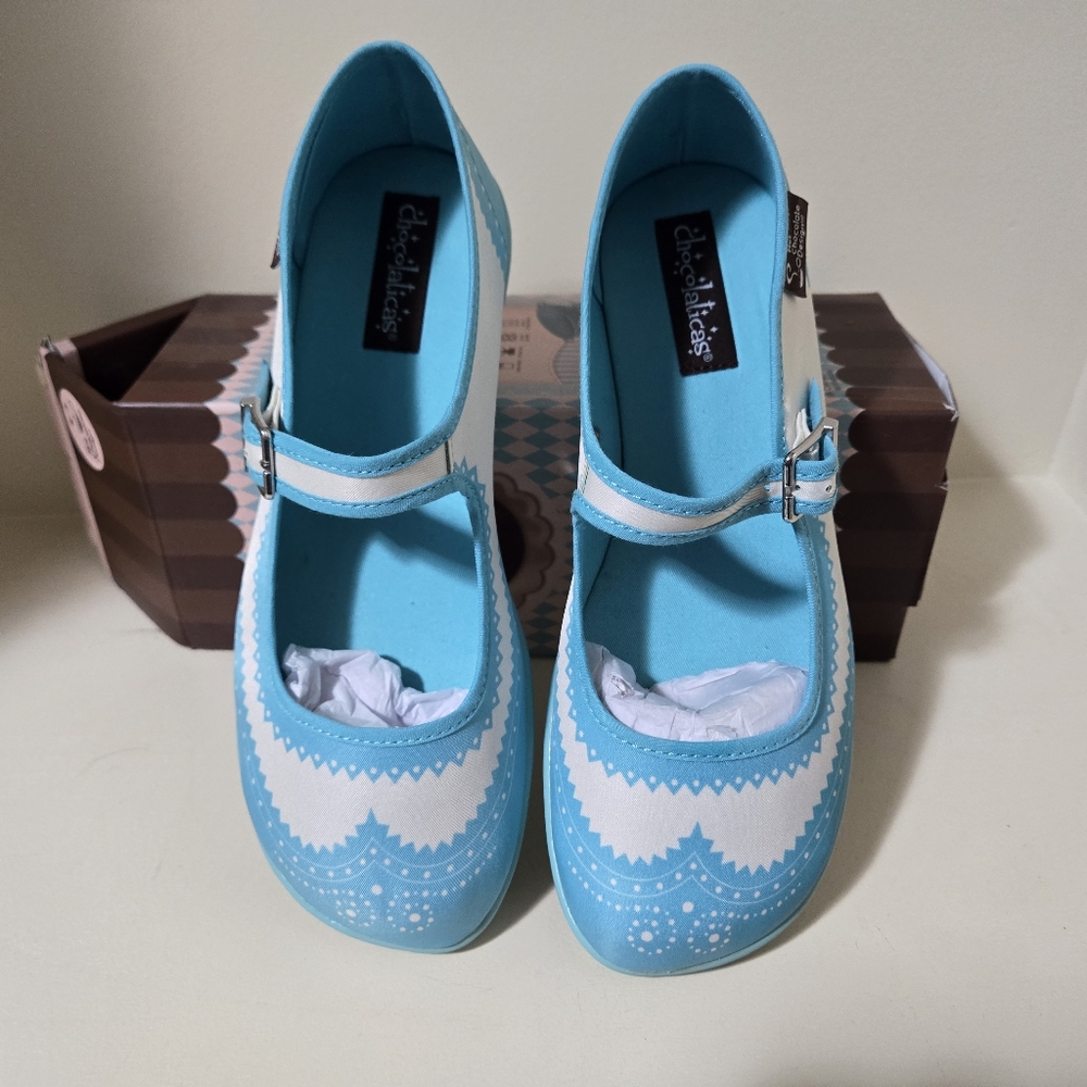 Hot Chocolate Designs Chocolaticas Havana Mary Jane Flats, Turquoise, 38HCD/US8
